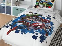 Постельное белье детское Marvel Avengers Поплин с наволочками 50/70 1.5-спальное