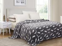 Плед велсофт Вальтери Серое перо, 150*210