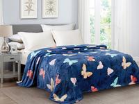 Плед велсофт Вальтери Синие Бабочки, 150*210