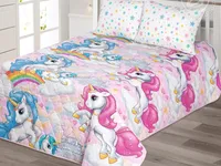 Покрывало детское АртПостель Карусельки стеганое Поплин, 150*215 Покрывало детское АртПостель Карусельки стеганое Поплин, 150*215