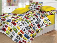Постельное белье детское Valtery Машинки, Поплин, 1.5-спальный