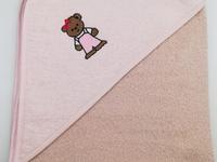 Уголок детский махровый с вышивкой Valtery, Медвежонок, бежевый, 70*70 Уголок детский махровый с вышивкой Valtery, Медвежонок, бежевый, 70*70