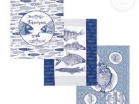 Набор полотенец из рогожки Богатый улов (45*60-3шт.)