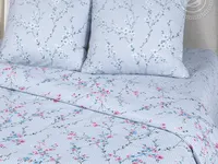 Постельное белье АртПостель Гейша Бязь, Евростандарт с простынью на резинке