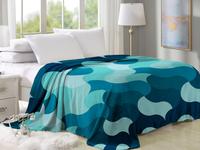 Плед велсофт Valtery Волны, 200*220