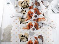 Постельное белье детское Valtery Кроль и спаниель, Поплин, 1.5-спальный Постельное белье детское Valtery Кроль и спаниель, Поплин, 1.5-спальный