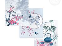 Набор полотенец из рогожки 