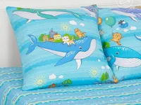 Постельное белье детское АртПостель Кит и кот Поплин, 1.5-спальное
