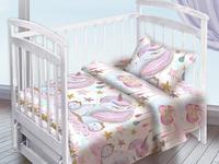 Постельное белье детское Valtery Золотой единорог, Поплин, 1-спальный Постельное белье детское Valtery Золотой единорог, Поплин, 1-спальный