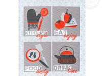 Набор полотенец из рогожки 