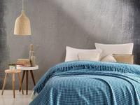 Плед хлопковый Вальтери арт.20 цвет Голубой, 200*220 Плед хлопковый Вальтери арт.20 цвет Голубой, 200*220