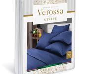 Постельное белье Verossa Indigo, страйп-сатин, семейное