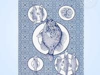 Набор полотенец из рогожки Богатый улов (45*60-3шт.)