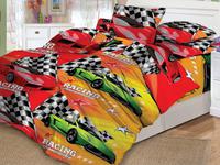 Постельное белье детское Valtery Мото, Поплин, 1.5-спальный Постельное белье детское Valtery Мото, Поплин, 1.5-спальный