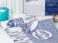 Набор полотенец из рогожки Богатый улов (45*60-3шт.)