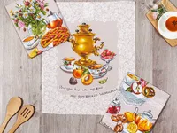 Комплект кухонных полотенец АртПостель Дружеское чаепитие 45*60-3шт.