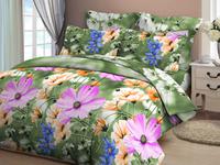 Постельное белье Valtery BR-1, Нежная Космея-1, Бязь, Евростандарт