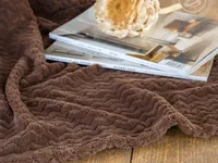 Плед флисовый АртПостель Роскошь цвет Кофе, 200*220 Плед флисовый АртПостель Роскошь цвет Кофе, 200*220