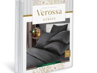 Постельное белье Verossa Black, страйп-сатин, семейное