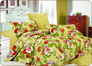 Постельное белье Valtery C-203, Сатин печатный, Семейный