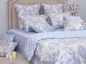 Постельное белье "Хлопковый Край" Марсель скай Сатин (2-спальный)