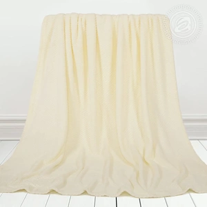 Плед флисовый АртПостель Роскошь цвет Сливки, 150*200