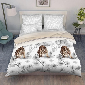 Постельное белье "Василиса" Таежная сказка Бязь (Дуэт (Семейный)