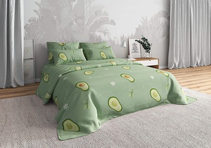 Постельное белье Valtery BR-76, Авокадо, Бязь, 2-спальный