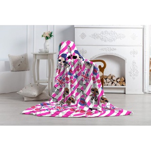 Плед флисовый "Протекс" Павлинка Куклы LOL фуксия (130*170см.)