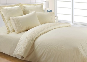 Постельное белье "Valtery" AB-SG 03 перкаль с гипюром (1,5-спальный)