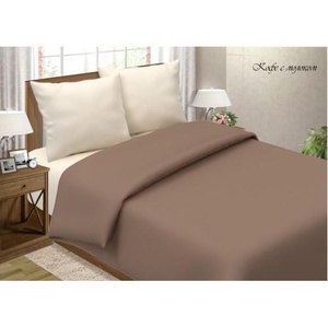 Наволочки поплиновые "Люксония" на молнии цвет мокко (50*70см.-2шт.)