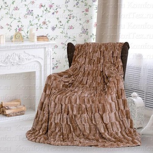 Плед "КомфортТекс" Норка цвет коричневый (220*240см.)