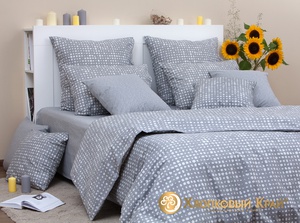 Постельное белье "Хлопковый Край" Мэрит грей Бязь-люкс (Евро)