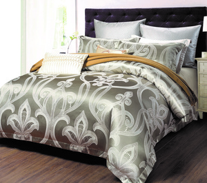 Постельное белье "Valtery" L-34 жаккард шелковый (Евро)