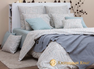 Постельное белье "Хлопковый Край" Абени полынь Бязь-люкс с наволочками 50/70 (1,5-спальный)