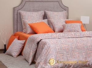 Постельное белье "Хлопковый Край" Наоми оранж Сатин (2-спальный)