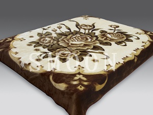 Плед "Орленок" Медальон бежевый акрил (200*240 см.)