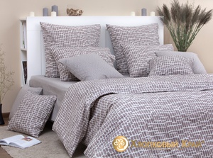 Постельное белье "Хлопковый Край" Иттан кофе Бязь-люкс (Дуэт (Семейный)