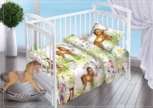 Постельное белье детское Valtery На лугу, Поплин, 1-спальный