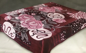 Плед "Орленок" Пузыри бордовый акрил (150*200 см.)