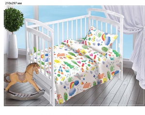 Постельное белье детское Valtery Радуга, Поплин, 1-спальный