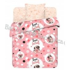 Постельное белье "Василек" Детский Забавные мопсы Бязь (1,5-спальный)