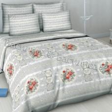 Постельное белье "Василиса" Королевский фарфор 1 Бязь (Евро)