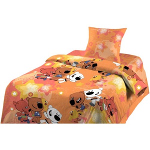 Постельное белье "Павлинка" Детский МиМиМишки цвет персик NEW Бязь (1,5-спальный)
