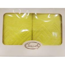 Комплект махровых полотенец "Cleanelly" Poseidon цвет желтый (50*90-1шт., 70*130-1шт.)