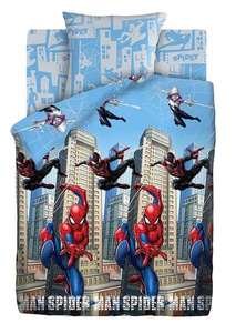 Постельное белье "ПромТоргСервис" Детский Neon Человек паук Городские герои Бязь (1,5-спальный)