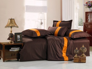 Постельное белье Valtery OD-09, Сатин однотонный, Семейный