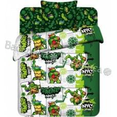 Постельное белье "Василек" Детский Черепашки Ниндзя Бязь (1,5-спальный)