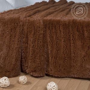 Покрывало меховое "АртПостель" Шиншилла коричневое (220*220см.)