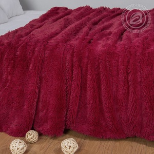 Покрывало меховое "АртПостель" Шиншилла бордо (160*220см.)